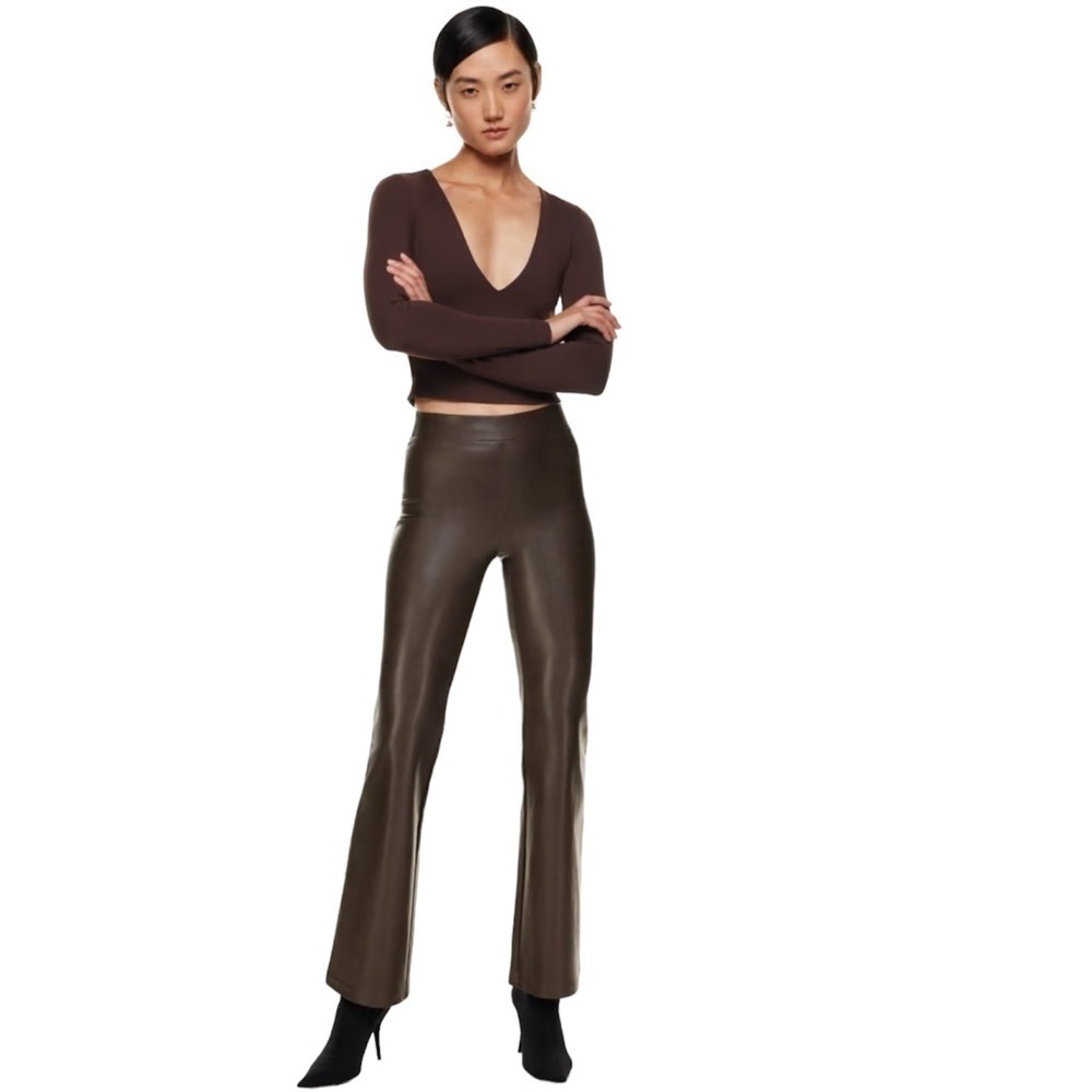 TEN by BABATON ARITZIA UPSTAGE VEGAN BROWN PANTS L